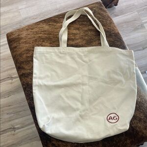 Ag Adriano Goldschmied Cream Canvas Tote